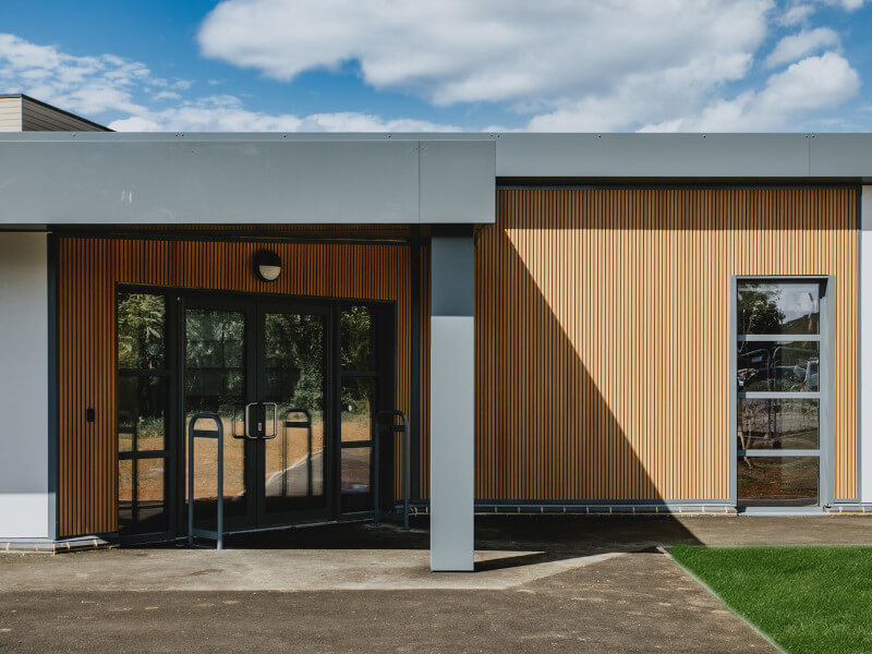 School building doors