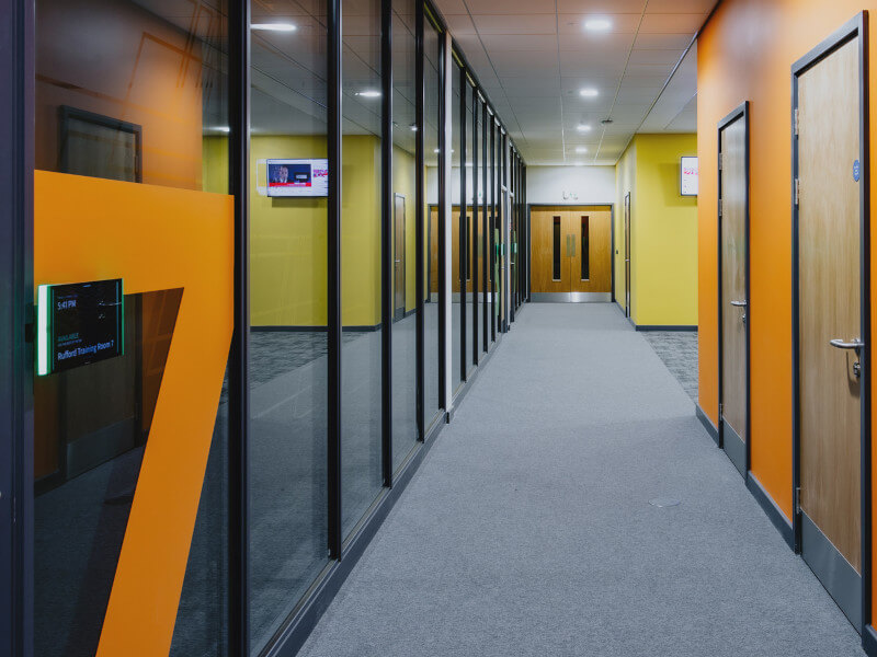 Hallway shot of new offices